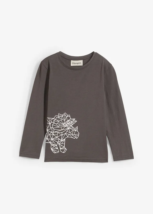 Longsleeve van biologisch katoen • leisteengrijs • bonprix online shop