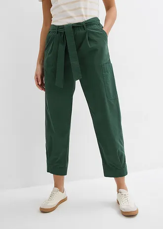 Pantalon cargo raccourci, Couleur: vert ombré