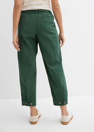 Pantalon cargo raccourci, Couleur: vert ombré