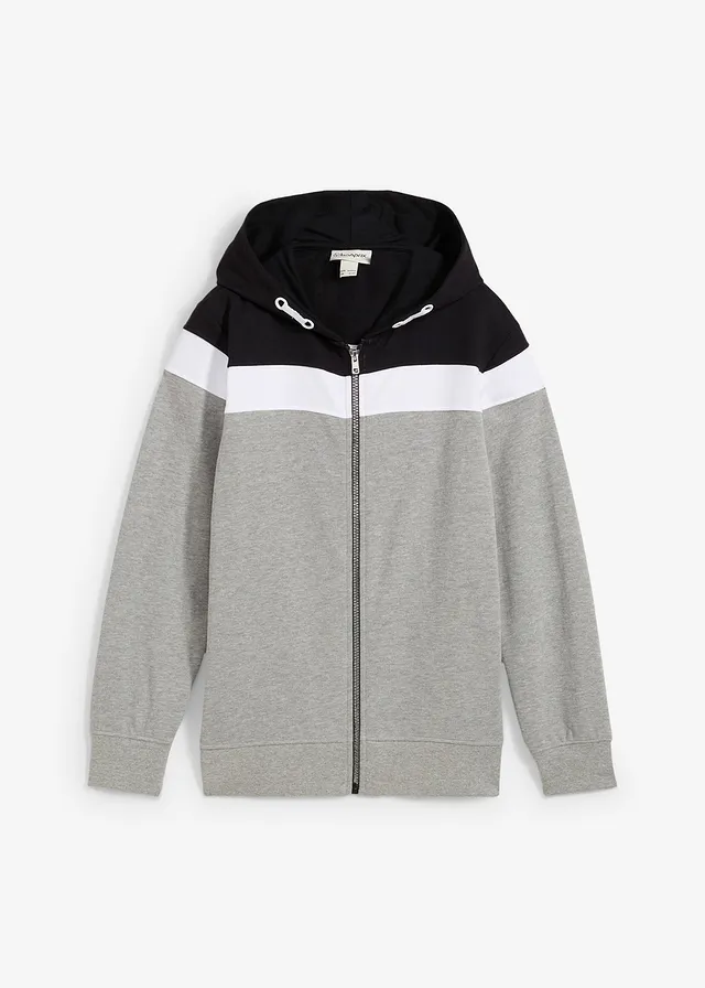 Sweatvest met capuchon in een zachte katoenmix