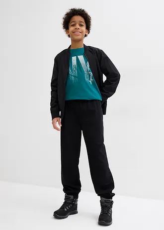 Tricou din bumbac organic 100% • petrol, cu imprimeu • magazin bonprix