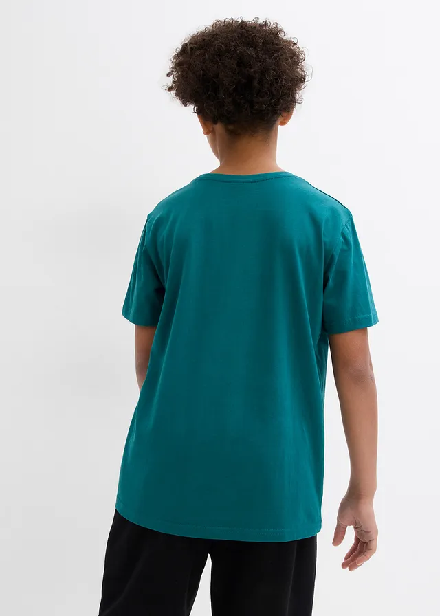 T-shirt van biologisch katoen, Kleur: petrol