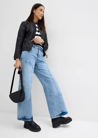 T-shirt oversize • noir/blanc rayé • Boutique bonprix