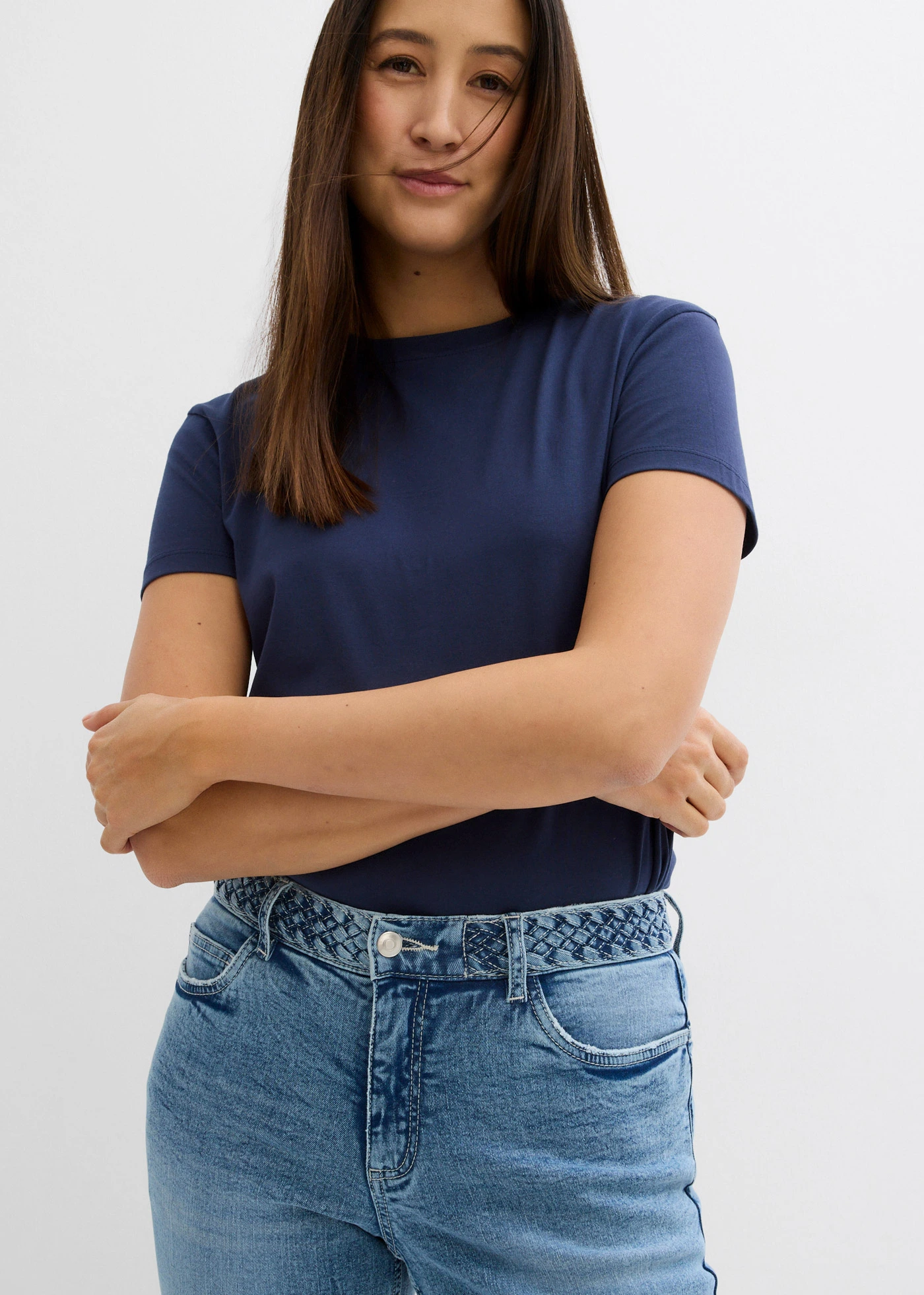 Straight jeans mid waist • lichtblauw denim used • bonprix online shop