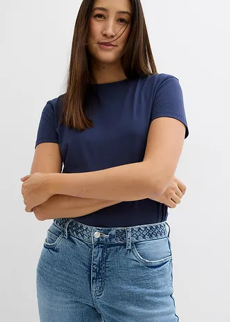 Straight jeans mid waist • lichtblauw denim used • bonprix online shop