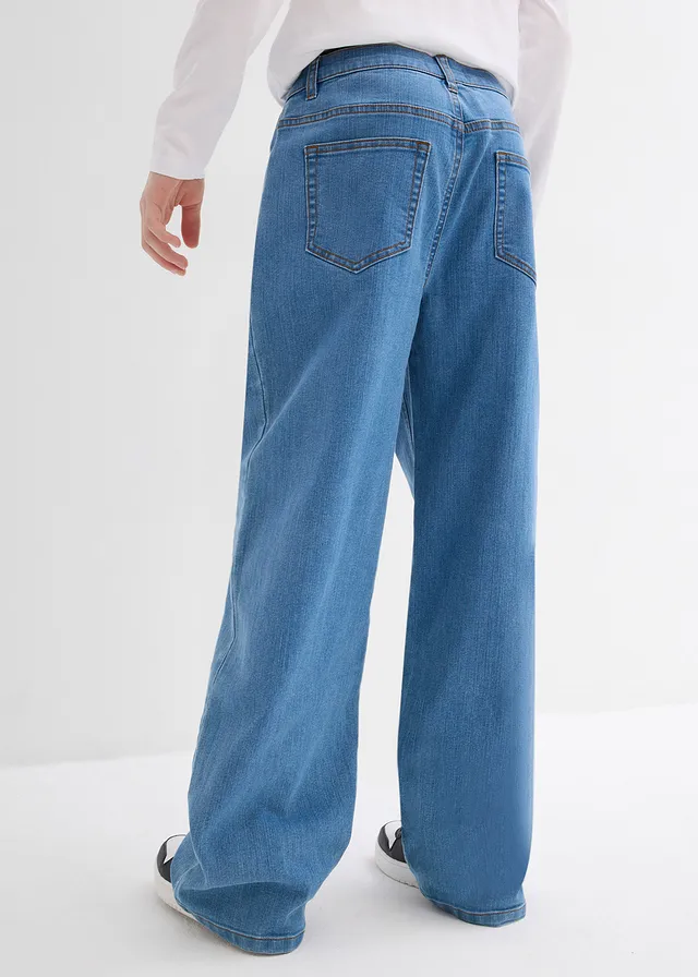 Stretch jeans, straight, Kleur: lichtblauw denim