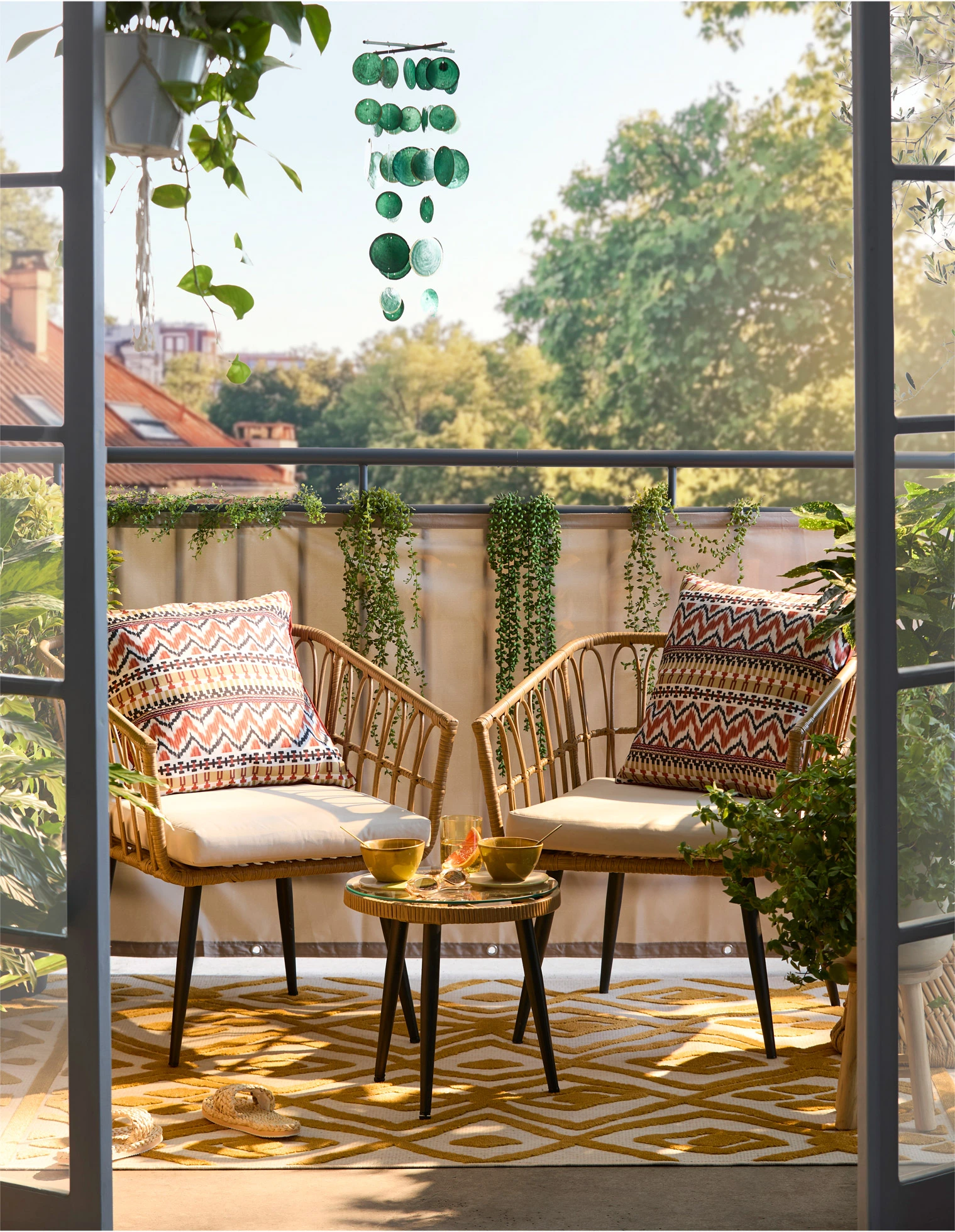 Decorațiune de grădină Boltze cu scoici capiz • verde închis • magazin bonprix