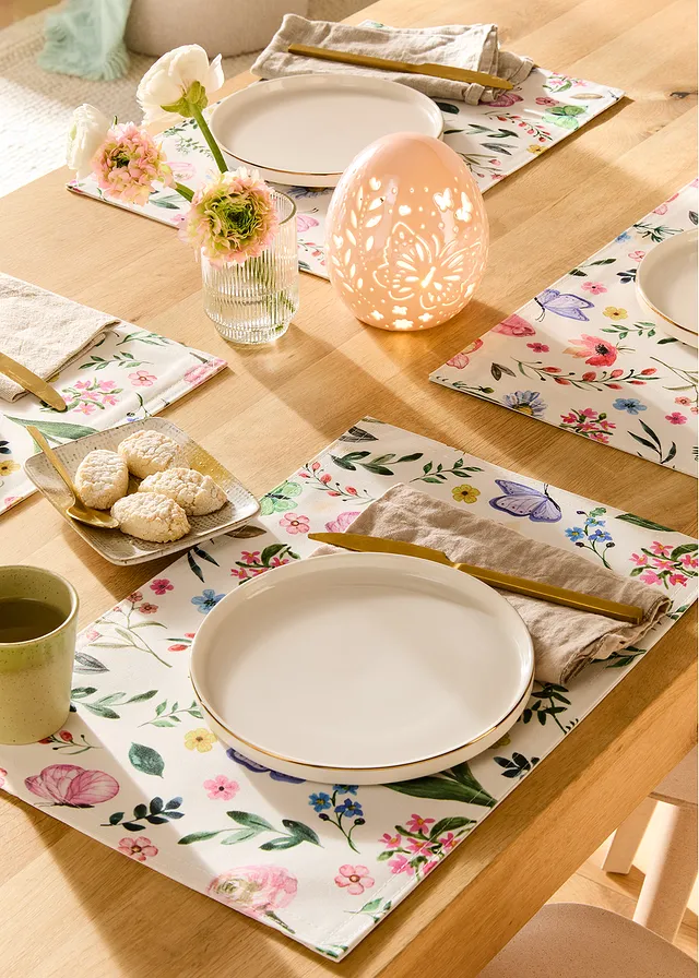 Objet déco Œuf perforé motif papillon, Couleur: rose