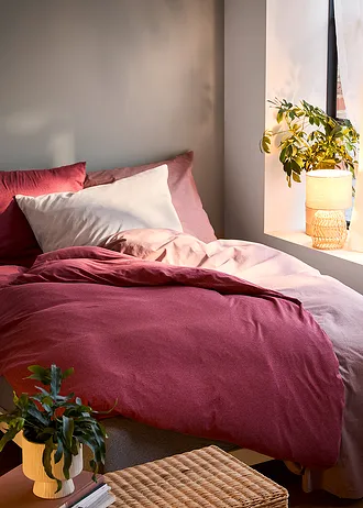 Parure de lit en linon, Couleur: fuchsia