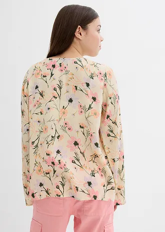 Tuniek blouse van soepelvallende viscose • naturel-soft roze gebloemd • bonprix online shop