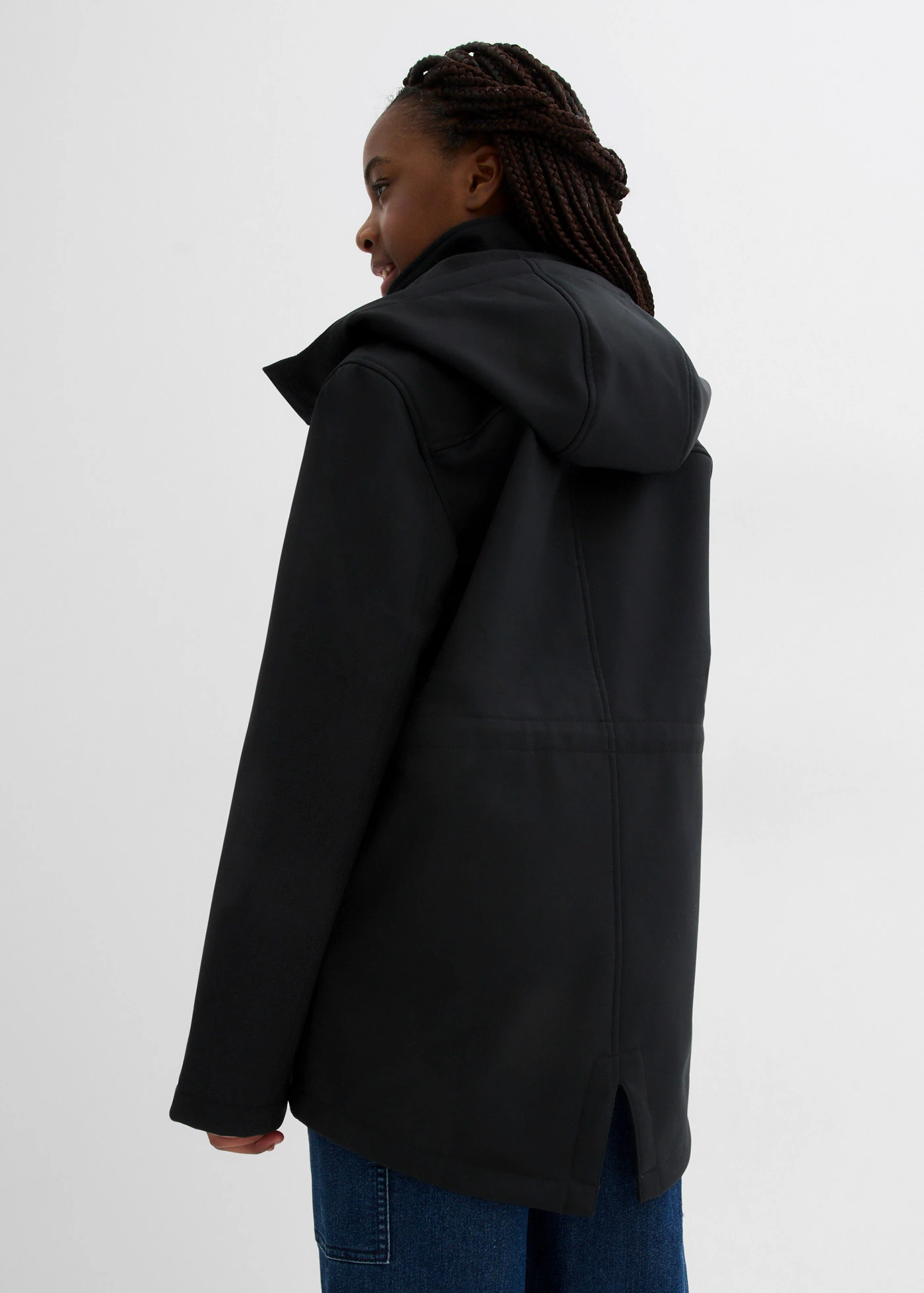 Waterafstotende softshell parka met afneembare capuchon • zwart • bonprix online shop