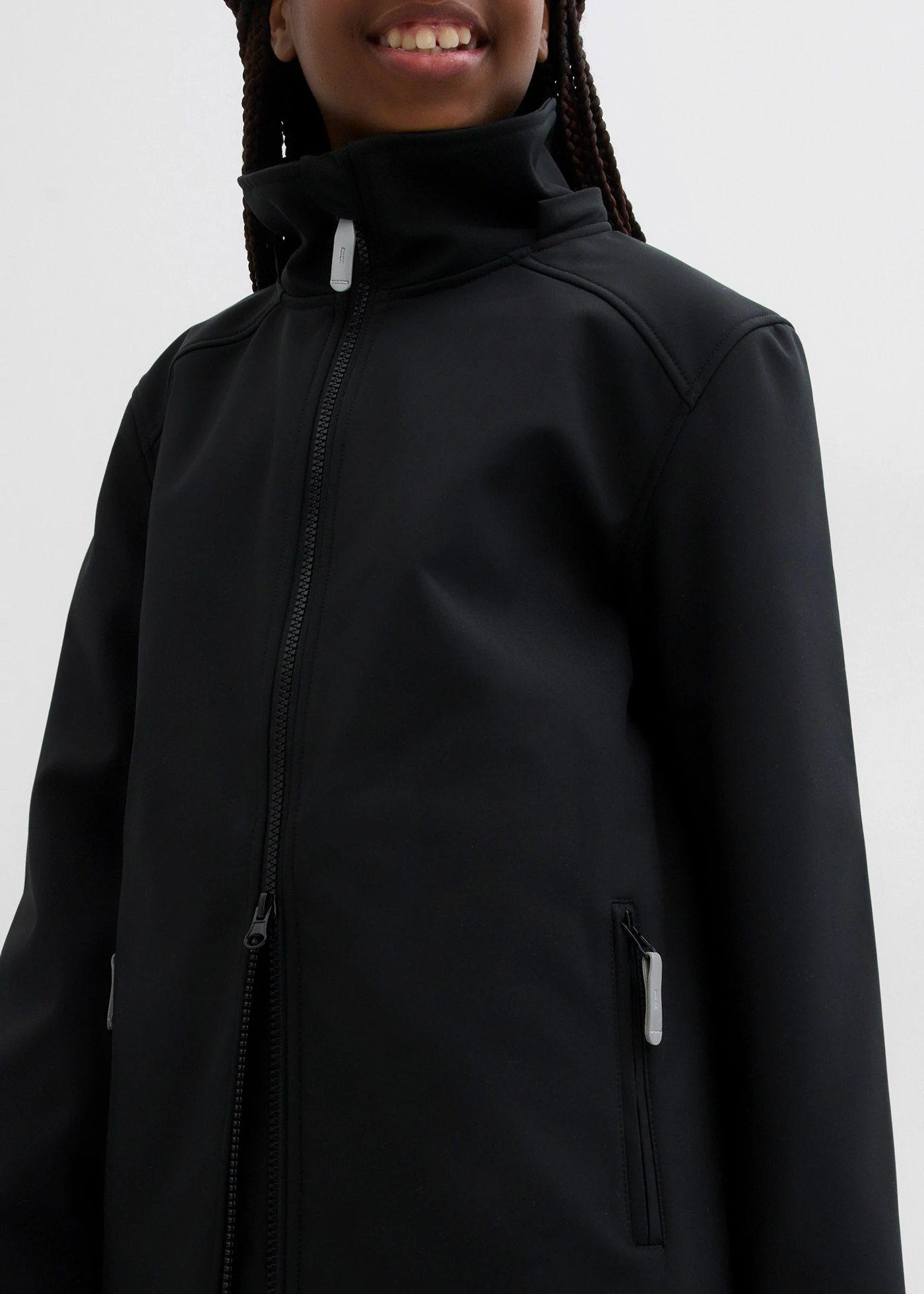 Parka softshell à capuche amovible, imperméable • noir • Boutique bonprix