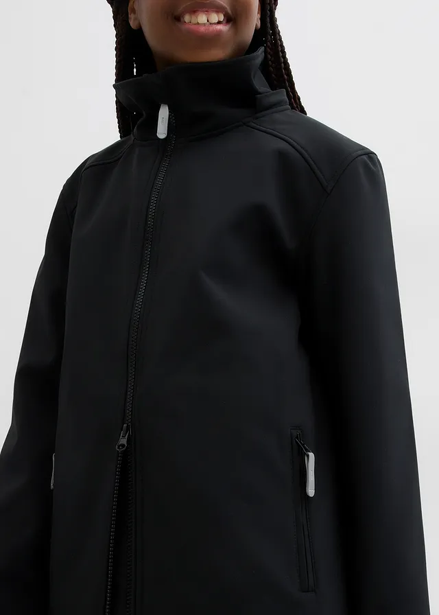 Parka softshell à capuche amovible, imperméable • noir • product-page.page-title-suffix