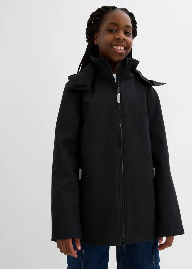 Softshell parka, Kleur: zwart