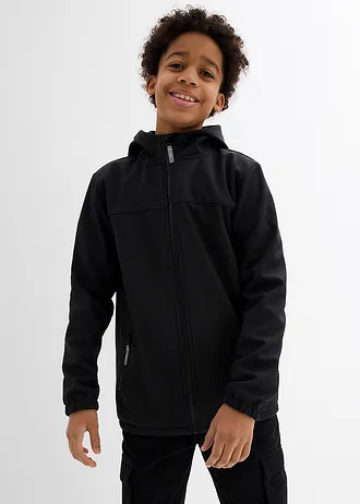 Veste softshell déperlante à capuche • noir • Boutique bonprix