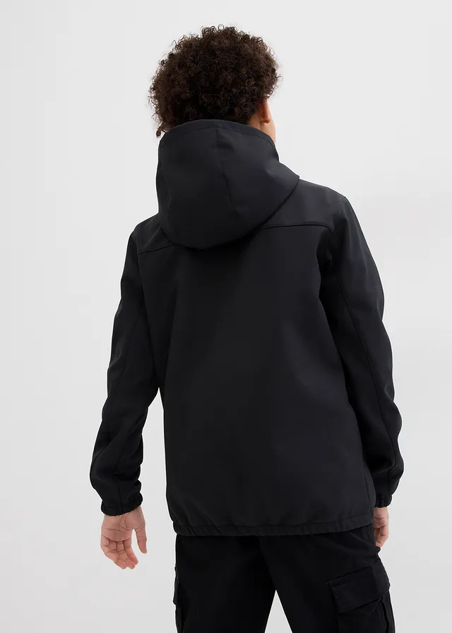 Waterafstotende softshell jas met capuchon • zwart • product-page.page-title-suffix