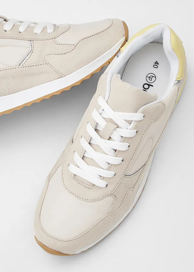 Sneakers rétro • écru-jaune clair • product-page.page-title-suffix