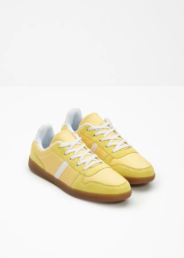 Sneakers in retrolook • lichtgeel • product-page.page-title-suffix