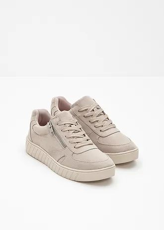 Sneakers met gewatteerde binnenzool • lichtsand • bonprix online shop