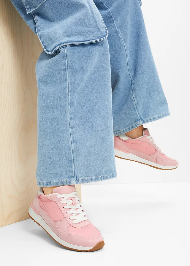 Sneakers in retrolook, Kleur: soft roze
