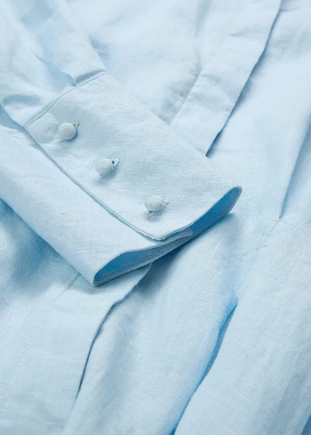 Robe-chemise 100% lin • bleu glacier • product-page.page-title-suffix