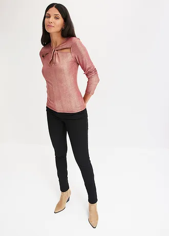 Longsleeve met cut-outs • rododendronrood • bonprix online shop