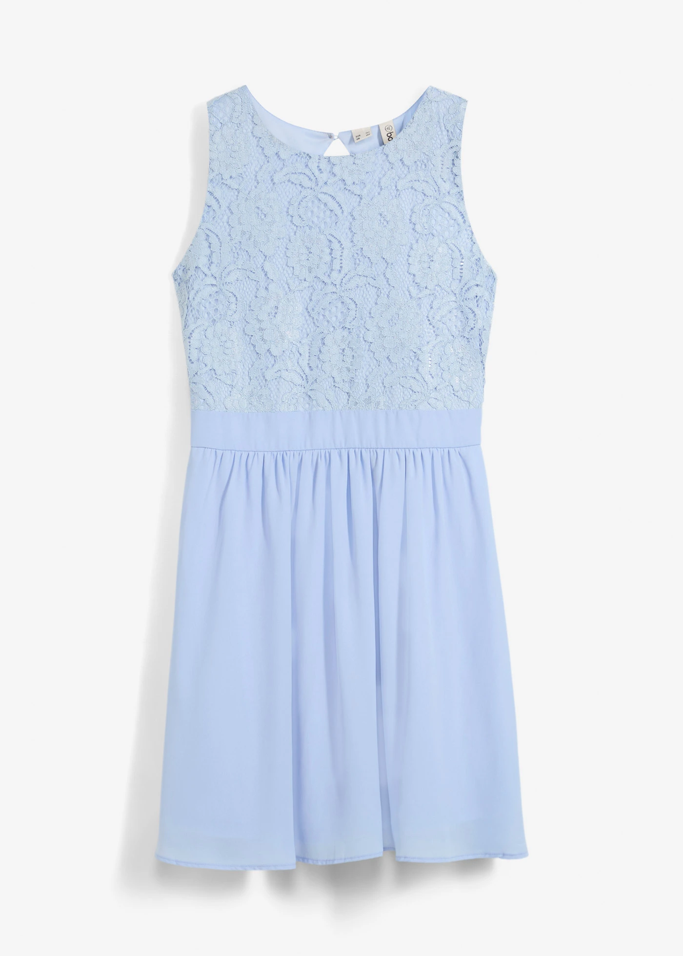 Robe courte à dentelle • bleu poudré • Boutique bonprix