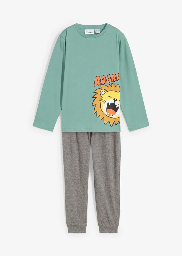 Pijama cu bumbac organic moale (set/2 piese)