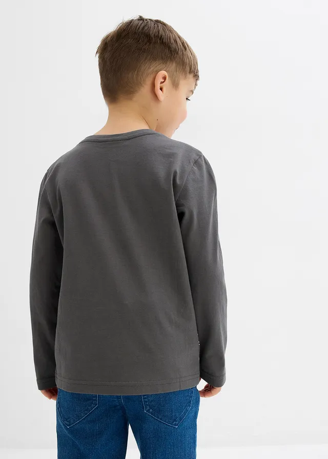 Longsleeve van biologisch katoen, Kleur: leisteengrijs