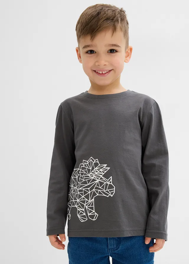 Longsleeve van biologisch katoen, Kleur: leisteengrijs