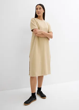 Sewat jurk van biologisch katoen • groenbeige • bonprix online shop