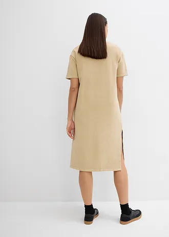 Sewat jurk van biologisch katoen • groenbeige • bonprix online shop