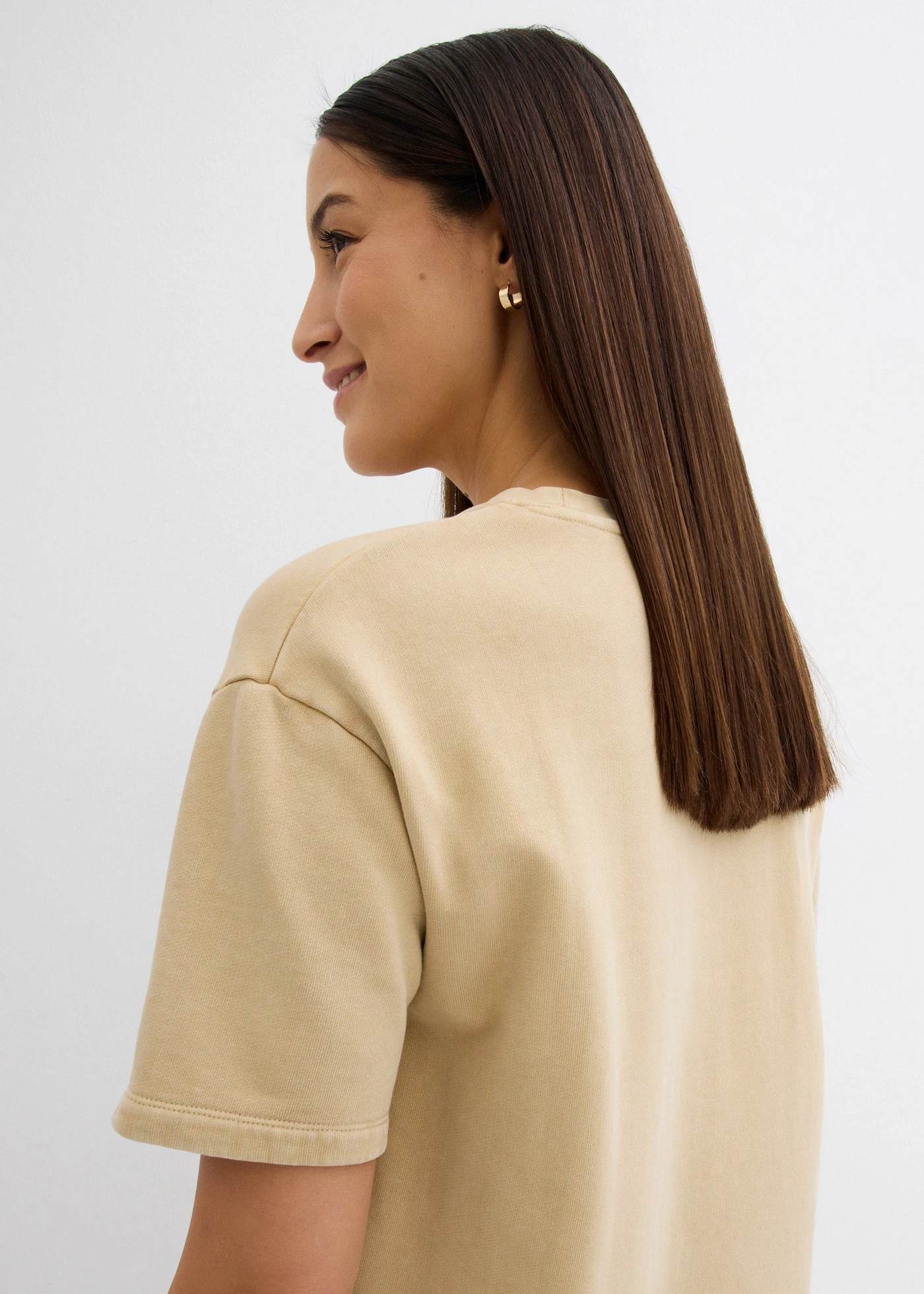 Sewat jurk van biologisch katoen • groenbeige • bonprix online shop