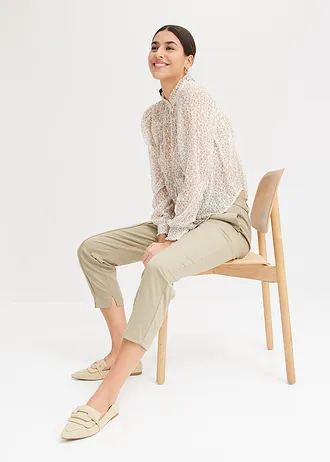 Spodnie z wygodnym pasem • khaki • sklep bonprix