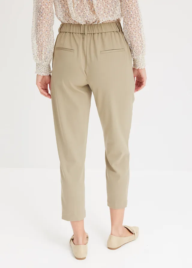 Pantalon à taille élastiquée, Couleur: new kaki