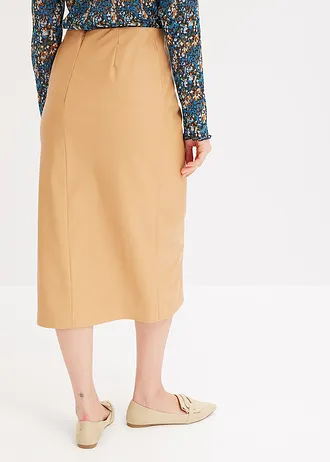 Midi sukně z umělé kůže • kapučíno • bonprix obchod