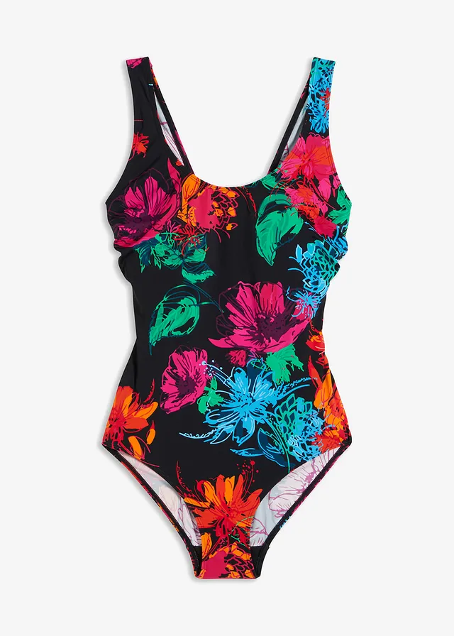 Badpak, Kleur: zwart gebloemd