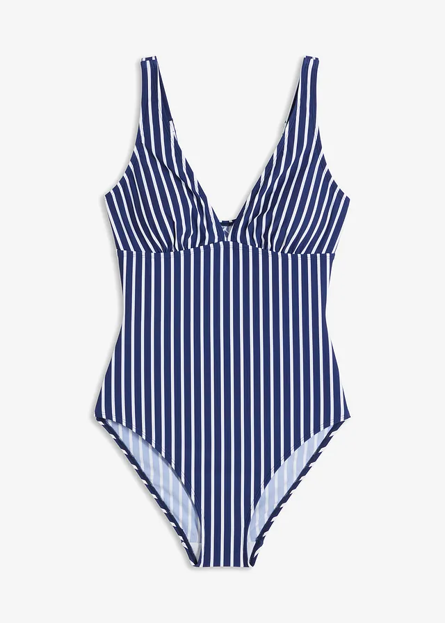Maillot 1 pièce sculptant à décolleté plongeant, maintien modéré