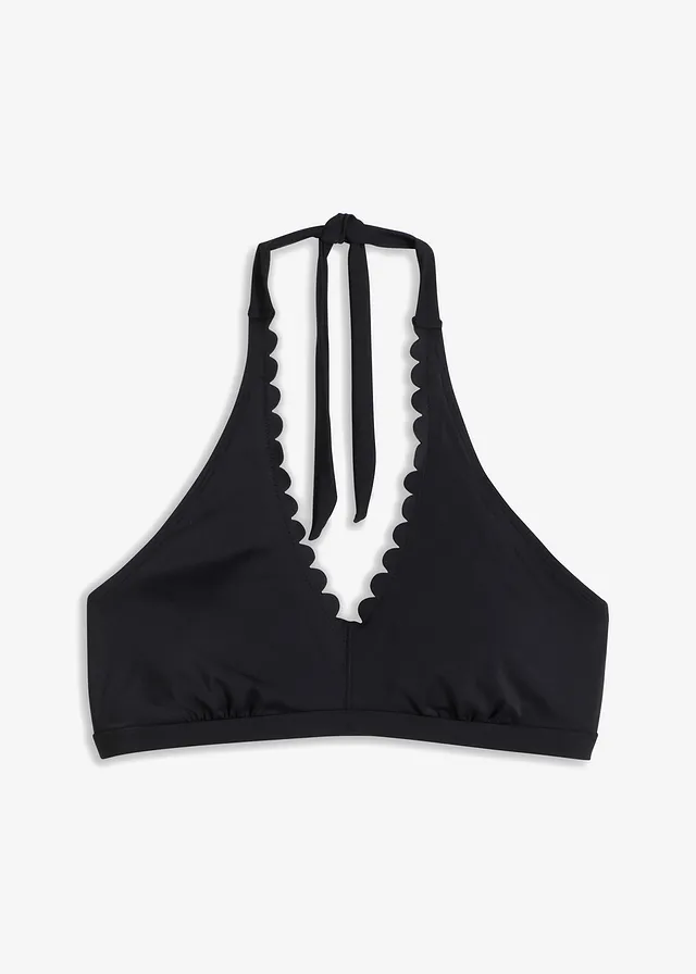 Bikinový top s ramínkem za krk, barva: černá