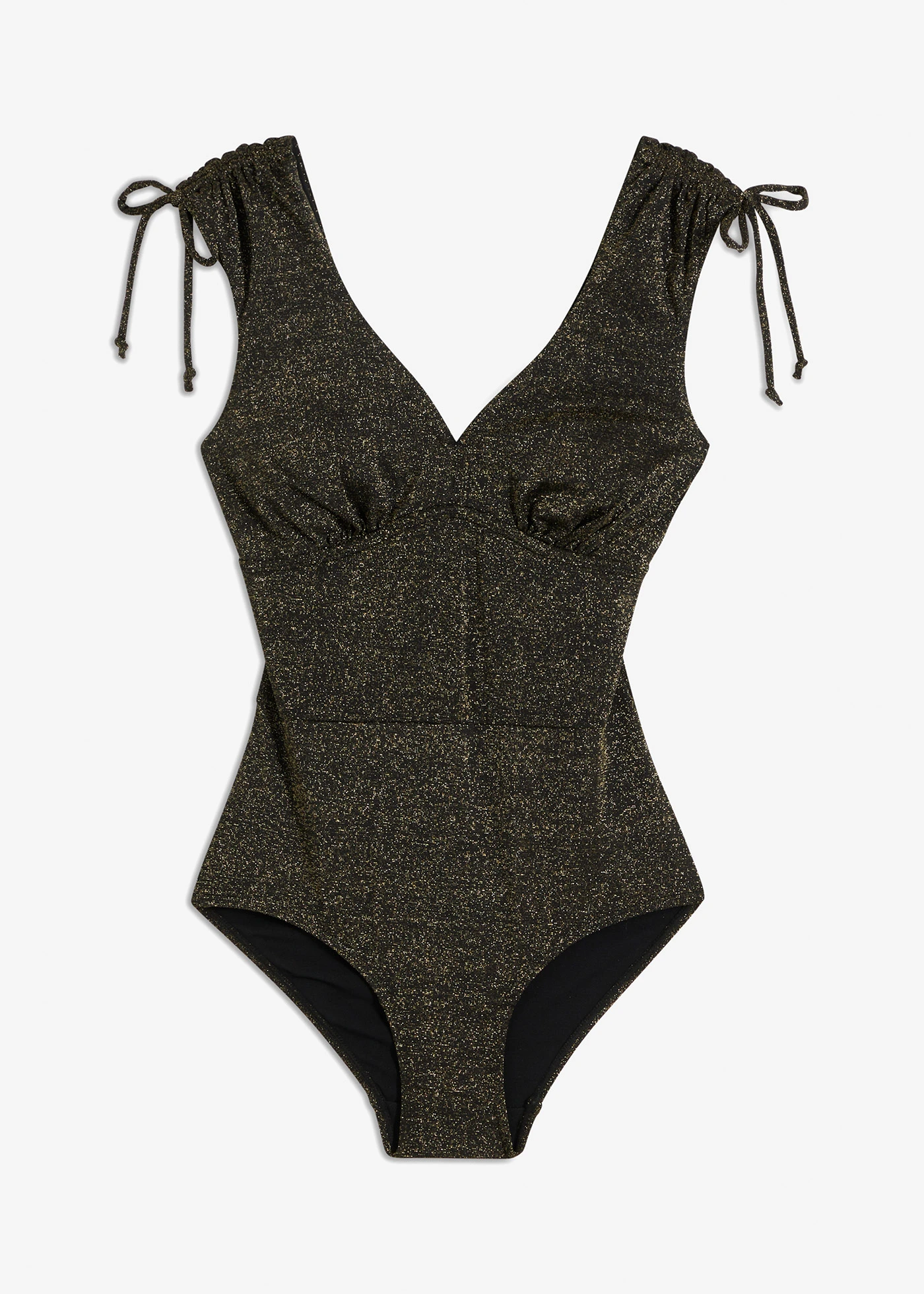 Maillot 1 pièce sculptant brillant, maintien léger • noir • Boutique bonprix