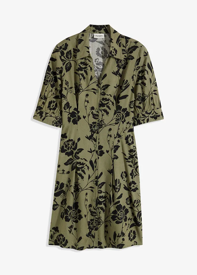 Robe-chemise en viscose fluide