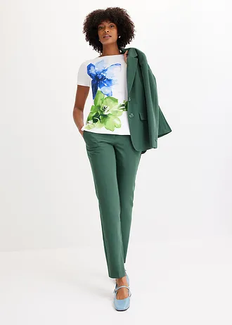 Costum cu pantaloni (2 piese), culoare: verde-umbră