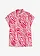 Gedessineerde blouse, Kleur: crème-pink grafische print
