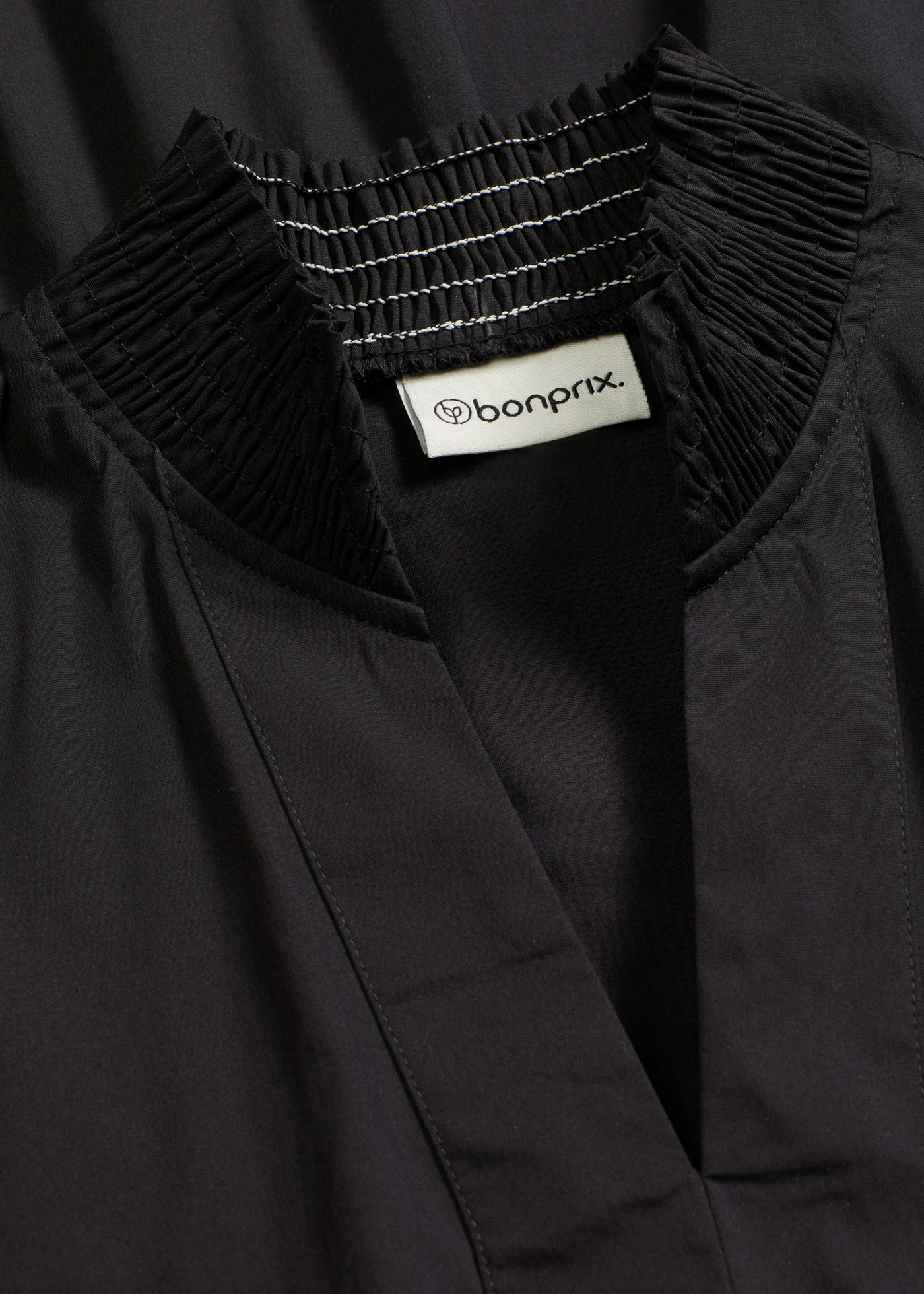 Mini jurk met volants • zwart • bonprix online shop