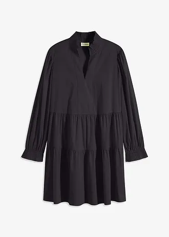 Mini jurk met volants • zwart • bonprix online shop