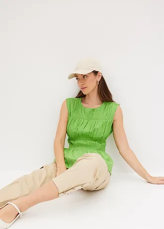 Blousetop van zachte viscosemix • klavergroen • bonprix online shop
