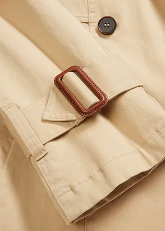 Oversized trenchcoat • groenbeige • bonprix online shop