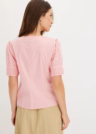 Blouse van een katoenmix • soft roze • bonprix online shop