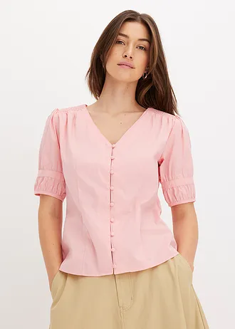 Blouse van een katoenmix • soft roze • bonprix online shop