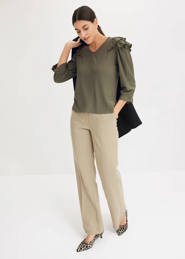 Broek met comfortband • new kaki • product-page.page-title-suffix